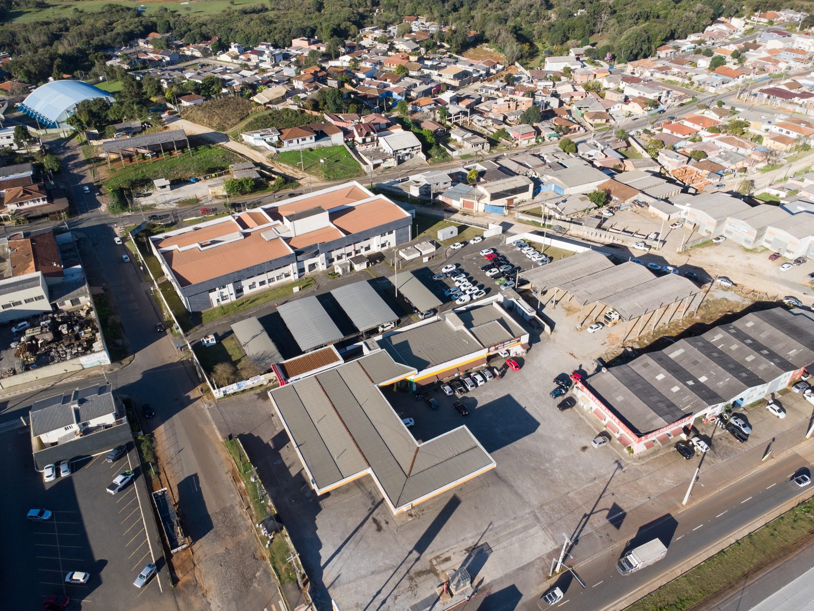Vista aérea da região da filial em Almirante Tamandaré